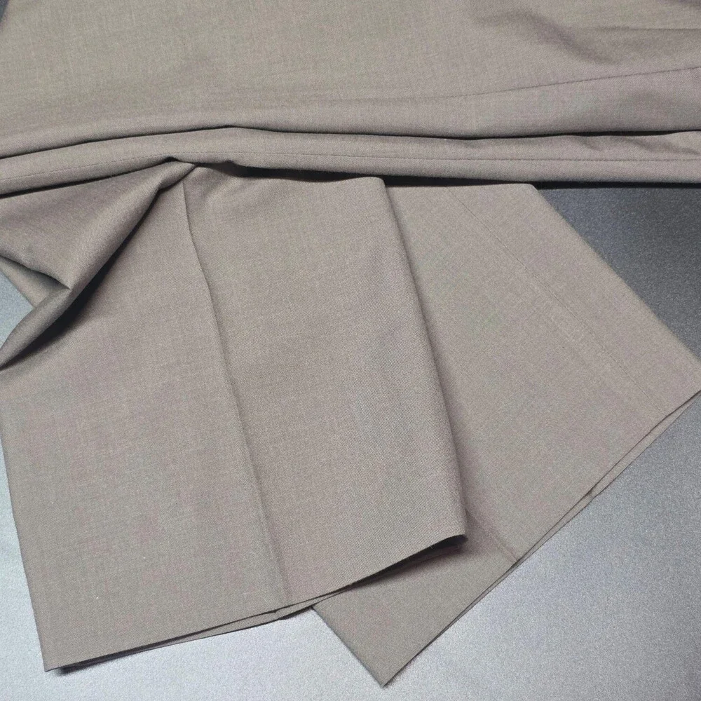 Brooks Brothers Brooks-Blend Dress Pants Mens 40x30 Beige Flat Front Made In USA